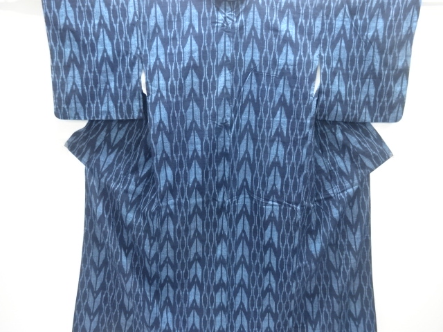 JAPANESE KIMONO / ANTIQUE KIMONO / SILK / MAWATA TSUMUGI / WOVEN ARROW FEATHER